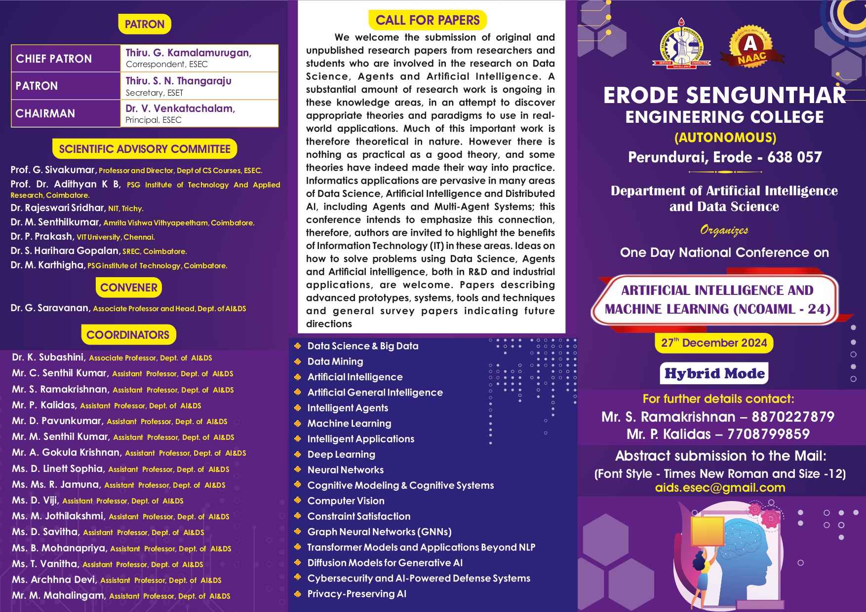NATIONAL CONFERENCE ON AI AND ML(NCOAIML_24)